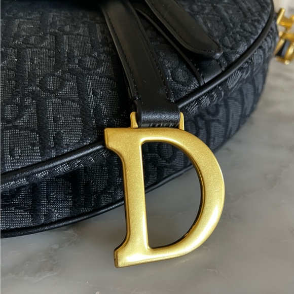 Black Designer Saddle Bag - Picture 8 of 11